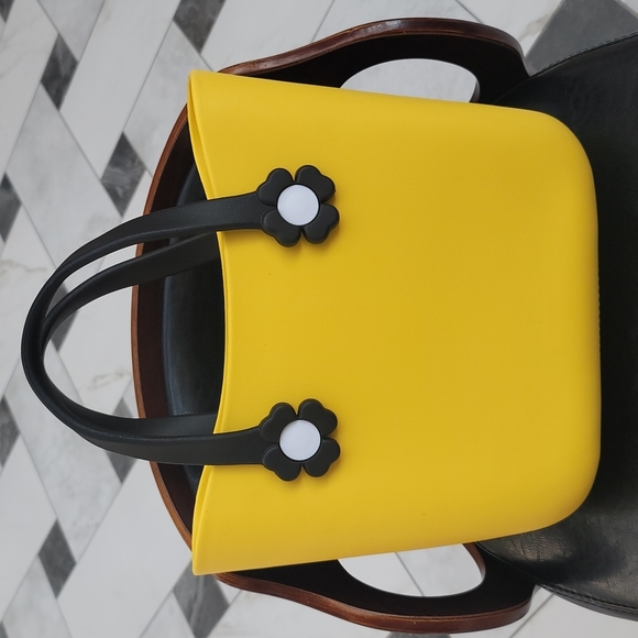 Rubber Tote Charm Bag with 3 Charms - Picture 2 of 2